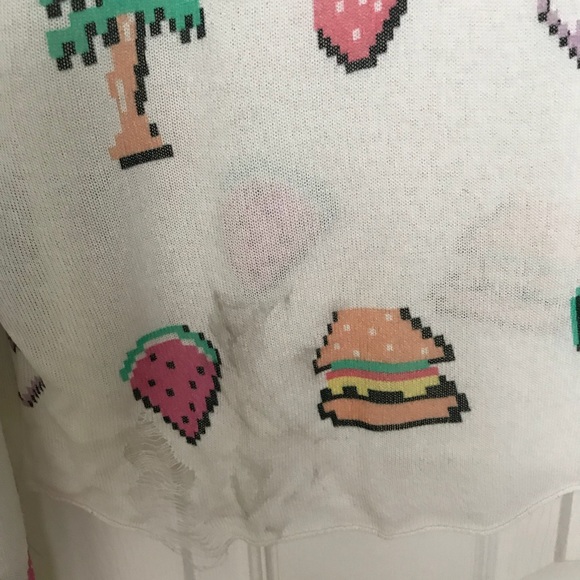 Wildfox Pixelated Emoji Sweater S - Picture 5 of 7